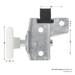 Hörmann Rollenhalter F80, Rechts -Geschäft Für Heimwerkzeuge 1284004 hoermann rollenhalter f80 rechts bemassung