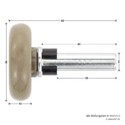Hörmann Laufrolle Mit Gleitlager Und Distanzhülse, Braun -Geschäft Für Heimwerkzeuge 3028003 hoermann laufrolle mit gleitlager und distanzhuelse braun masse