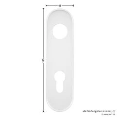 Hörmann Drückergarnitur D110 Kurzschild PZ, Alu -Geschäft Für Heimwerkzeuge 449910 hoermann drueckergarnitur mit kurzschild pz gelocht alu schild masse