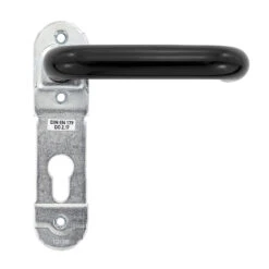 Hörmann FS Drückergarnitur D110 Kurzschild PZ, Schwarz -Geschäft Für Heimwerkzeuge 498165 hoermann fs drueckergarnitur d 110 kurzschild pz gleitlager polyamid schwarz rechts bild 2