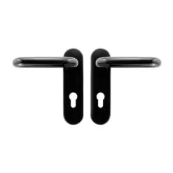 Hörmann FS Drückergarnitur D110 Kurzschild PZ, Schwarz -Geschäft Für Heimwerkzeuge 498165 hoermann fs drueckergarnitur d 110 kurzschild pz gleitlager polyamid schwarz set