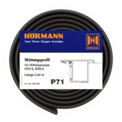 Hörmann Dichtungsprofil Für Mittelsprosse H3D-2, D45-2, P71, Länge 2,50 M