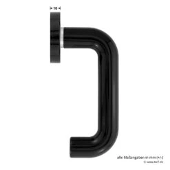 Hörmann FS Drückergarnitur D110 Rosette PZ, Schwarz -Geschäft Für Heimwerkzeuge 544353 hoermann fs drueckergarnitur d110 pz rosette schwarz gleitlager masse